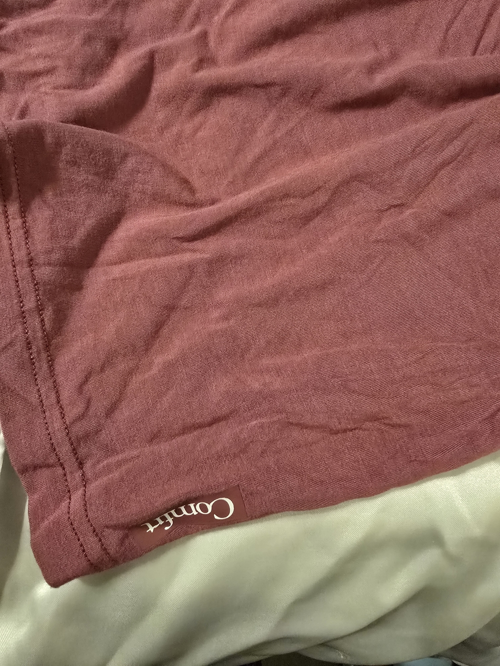 Comfrt - Adult's Pull-On Casual Shorts in Burgundy, Sage & Tan - Set of 3 - Picture 9 of 10